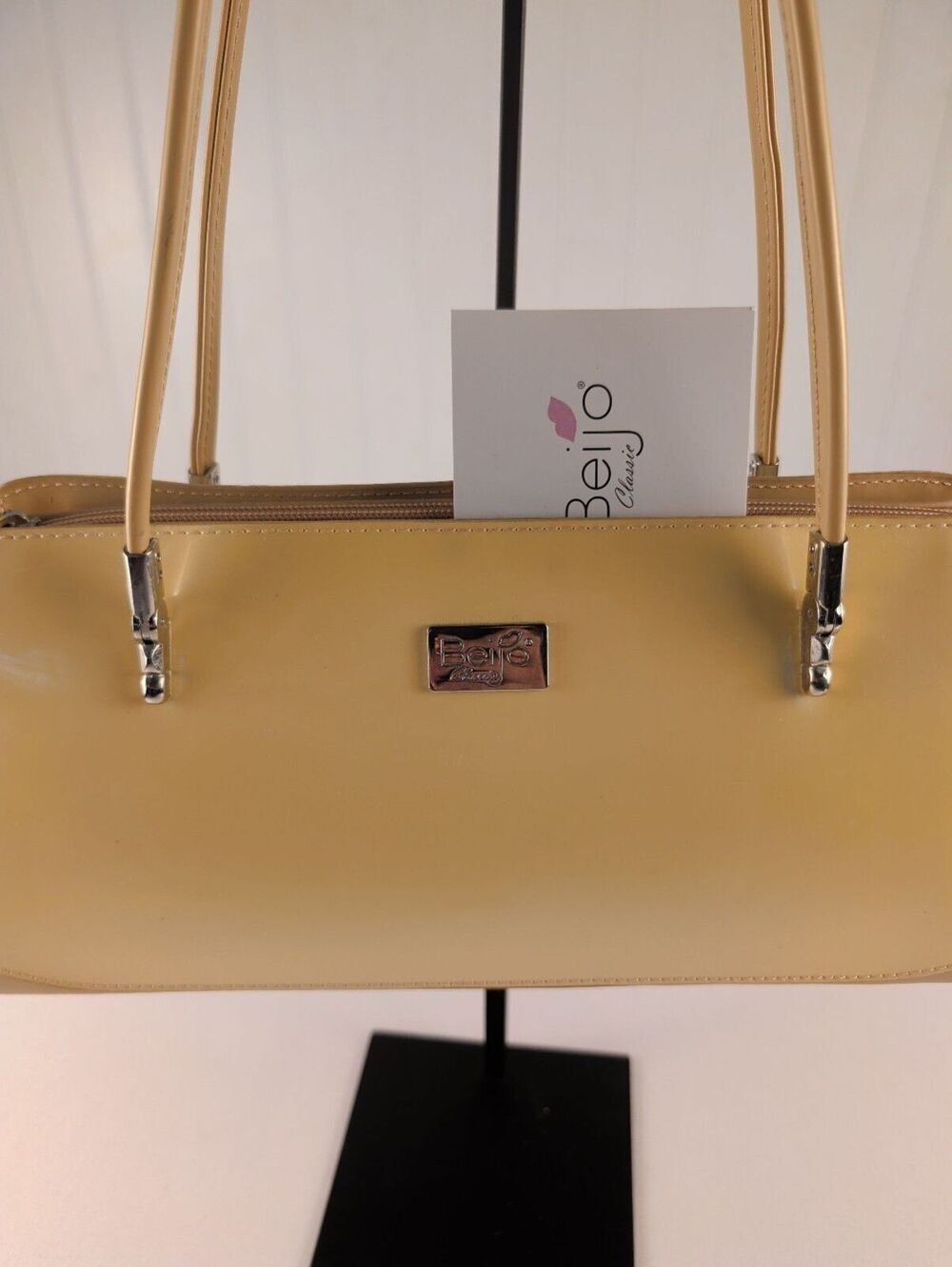 Beijo The Uptown Buttercup Tan Trim Shoulder Bag